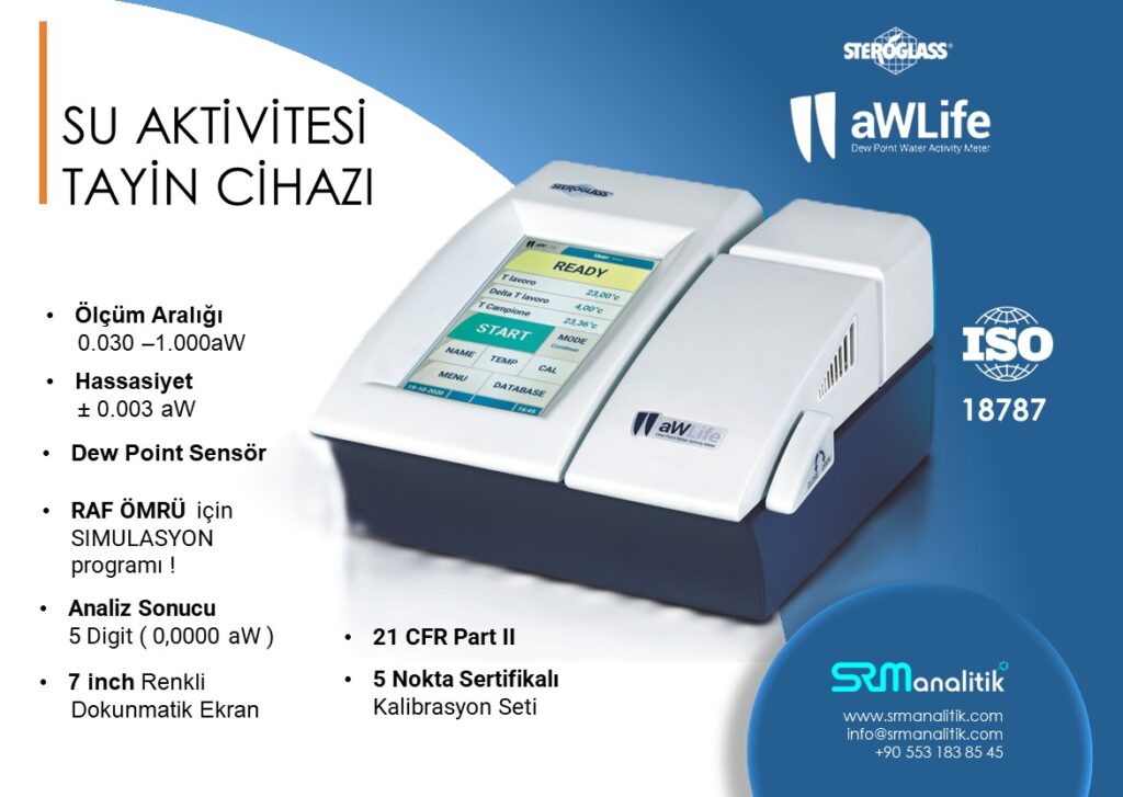 info@srmanalitik.com laboratuvar laboratory byonoy elisa steroglass waterlab titrator dcs tempermetre tempermeter aw rh2 schaller Eurofins Gold Standard diagnostic kit ibeda o2 co2 ambalaj gaz kjeldahl azot protein rotary evaporator